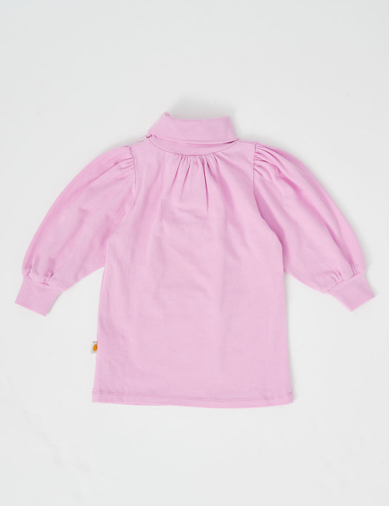 SOFIA EMBROIDERED PUFF SLEEVE SKIVVY - FAIRY FLOSS