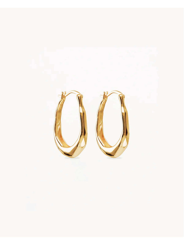 Radiant Energy Large Hoops - Gold