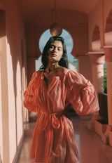 SARDINIA DRESS - ORANGE STRIPE