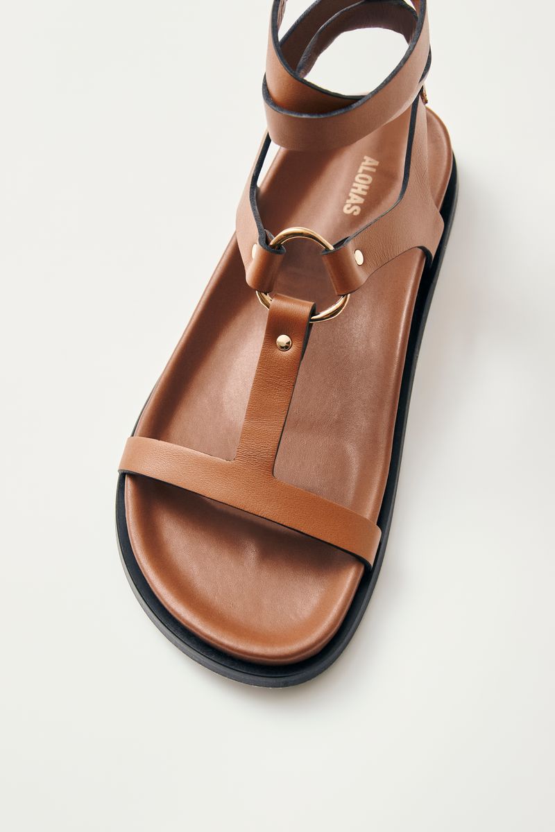 Kizzi Tan Leather Sandal