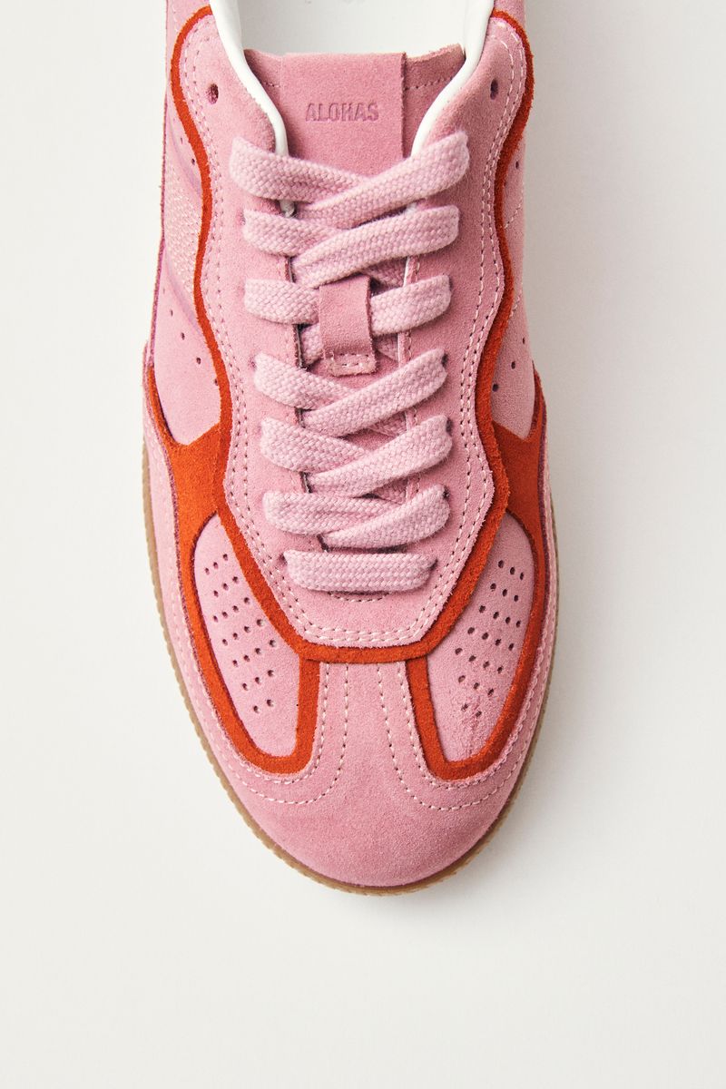 Rife Sea Pink Leather Sneakers