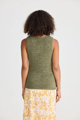 Saffron Knit Tank - Khaki
