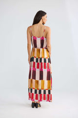 Elsbeth Maxi Dress - Painterly Geo