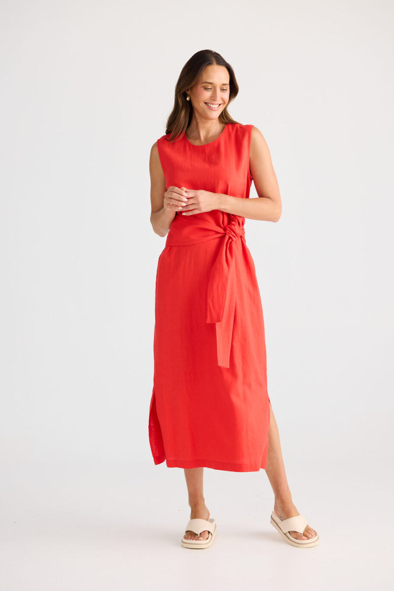 Turning Point Dress - Poppy Red