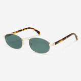 Clark Oval Sunglasses - Gold / Green