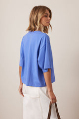 Phoebe Premium Tee - vintage blue
