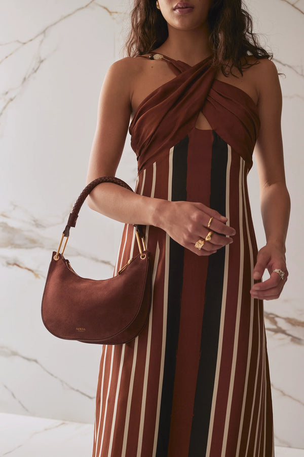 The Ellery Dress - Cherrywood Stripe