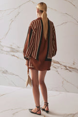 The Faye Shirt - Cherrywood Stripe