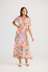 Tropics Wrap Dress - Sardinia Summer