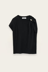 ALLIA short-sleeved T-shirt - BLACK