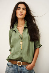 CAMILA stand-up collar shirt