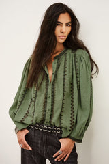 MONA embroidered cotton shirt