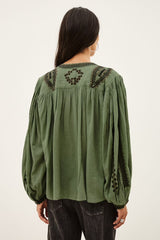 MONA embroidered cotton shirt