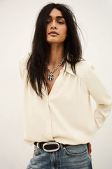 WILNA shirt with shoulder pads