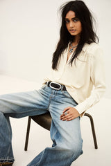 WILNA shirt with shoulder pads