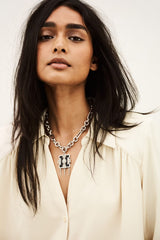 WILNA shirt with shoulder pads