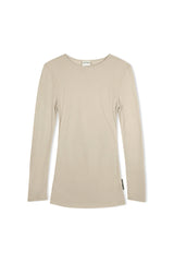Rib Hemp Jersey Long Sleeve Top - Husk