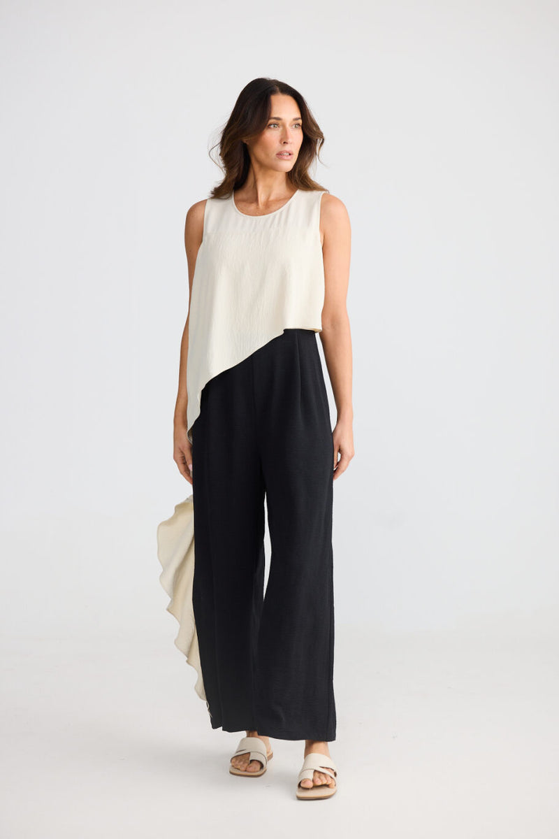Destiny Pantsuit - Oyster W Black