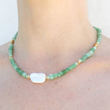 Sage Pearl Necklace