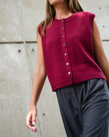 Felix Knit Vest - Wine