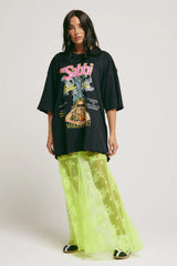 THE VERY OVERSIZED LIFE IS SHORT TEE - BLACK