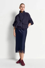 Oversized Blouson Jacket - Midnight Blue
