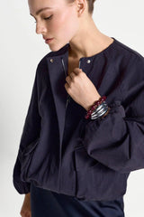 Oversized Blouson Jacket - Midnight Blue