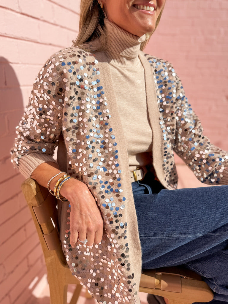 MONICA SEQUIN CARDIGAN