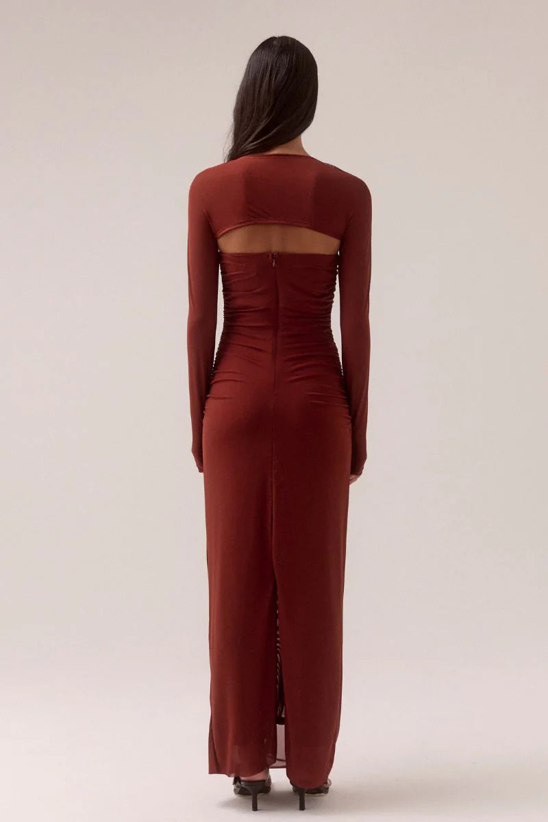 MYRIAD BOLERO DRESS - CINNAMON
