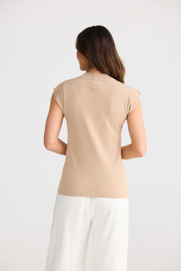 Paula Knit Top - Bisque