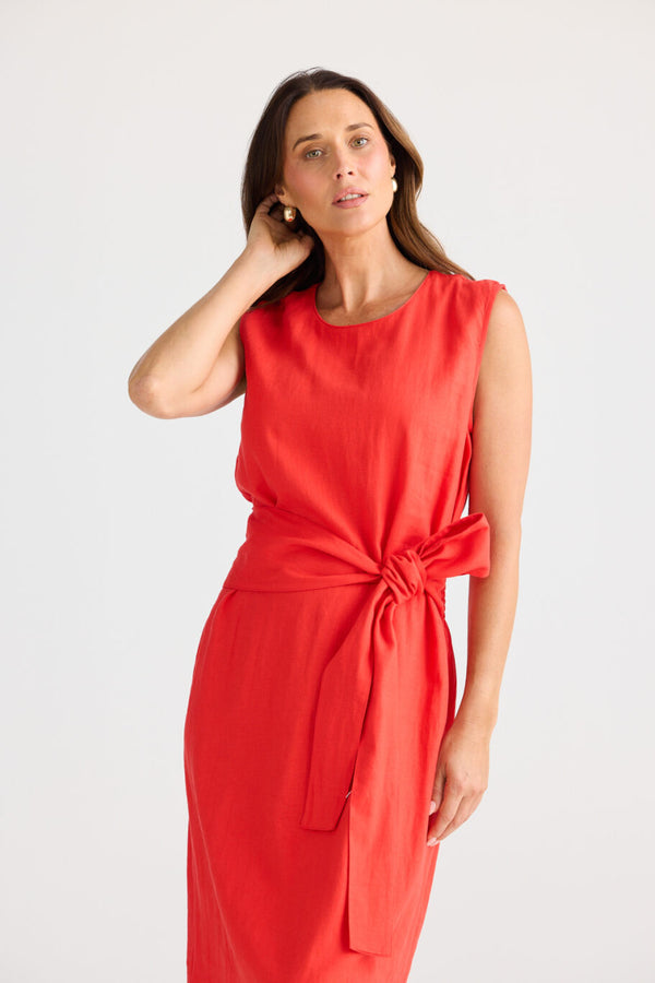 Turning Point Dress - Poppy Red