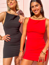 Melrose Mini Dress - Ruby Red