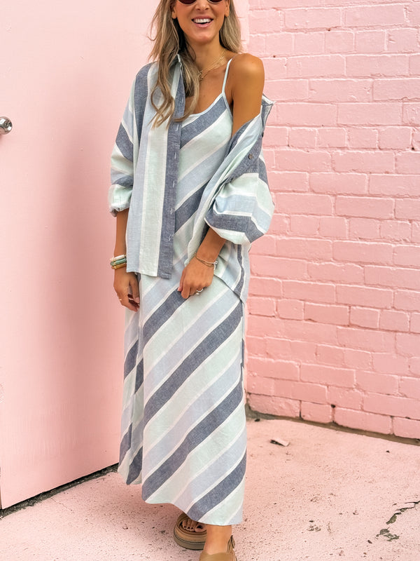 Claro Maxi Dress - Tulip Stripe