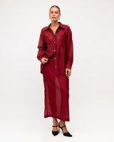 Catamaran Midi Skirt - Wine