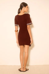 ESPLANADE KNIT MINI DRESS RAISIN