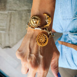 Gold Sun and Moon Charm Bracelet