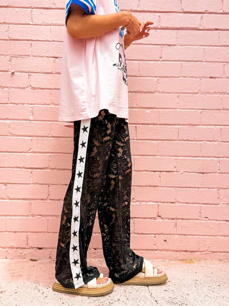 Star Lace Pant - Black