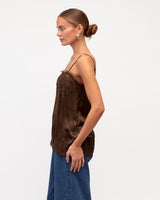 Arila Square Neck Cami - Choc