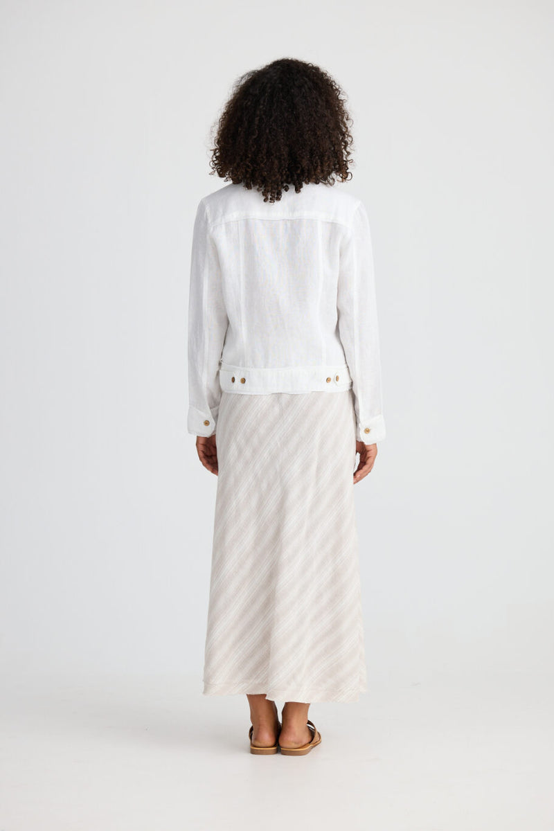 Monza Jacket - White Linen