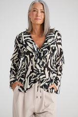 Harper Top - Zebra Print