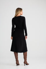 Brigitte Wrap Dress - Black