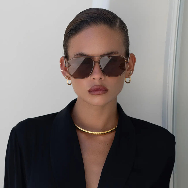 Billie Aviator Sunglasses - Brown