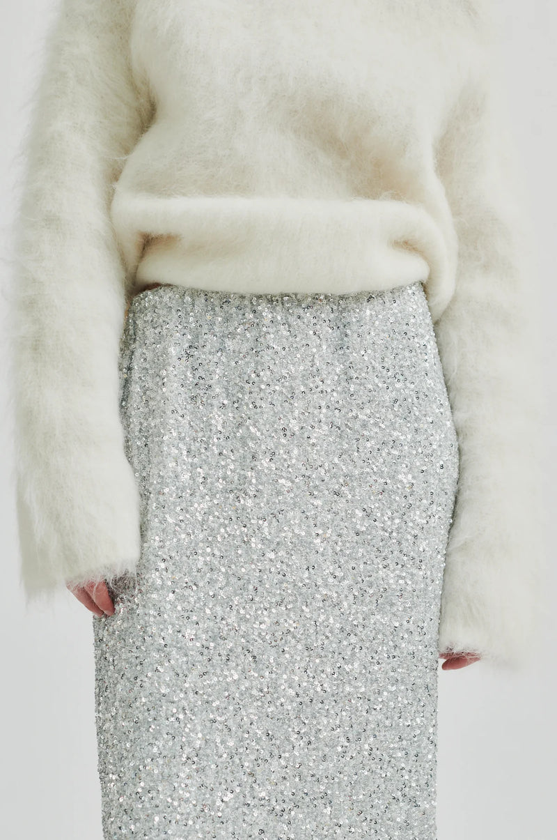 Shimma Skirt - Metallic Silver