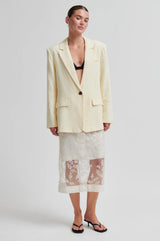 Lino Blazer - Alabaster glea
