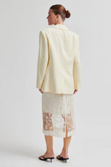 Lino Blazer - Alabaster glea