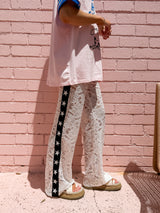 Star Lace Pant - White