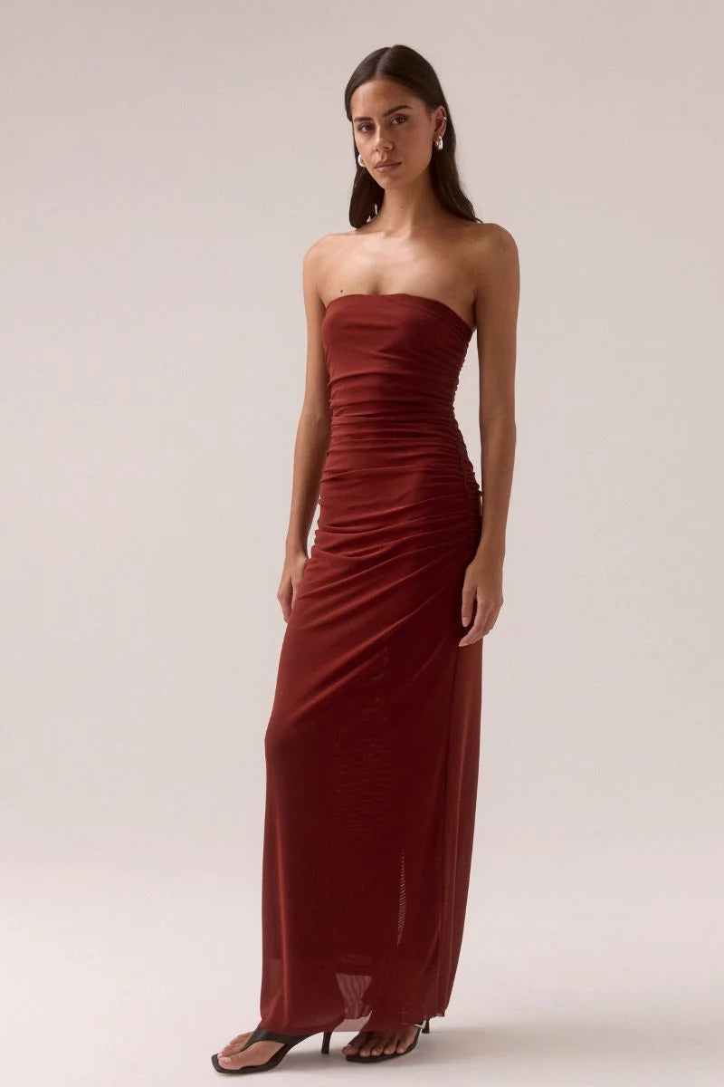 MYRIAD BOLERO DRESS - CINNAMON