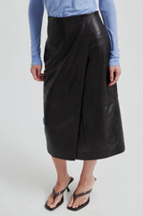 Novel Leather Skirt - Chocolate Torte