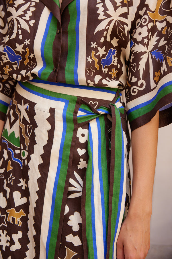 MAROC WRAP SKIRT