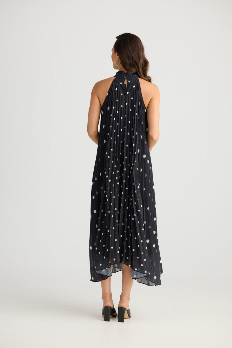 Inca Dress - Black w White Spots